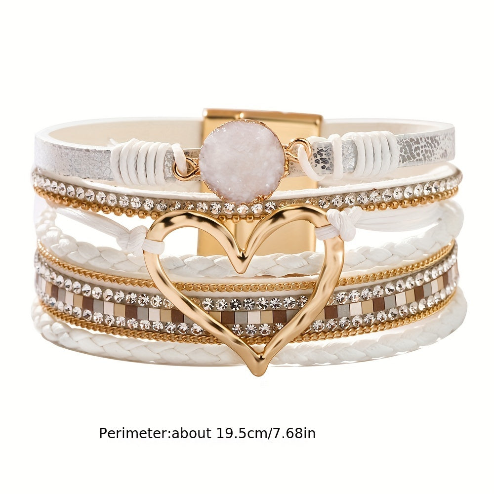 Boho Multilags Læderarmbånd