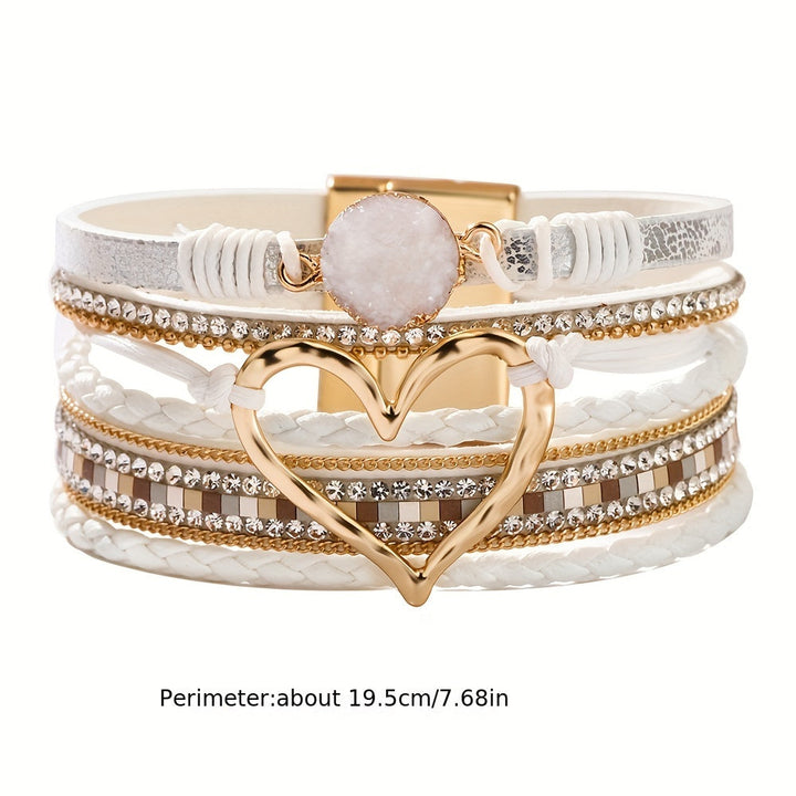 Boho Multilags Læderarmbånd