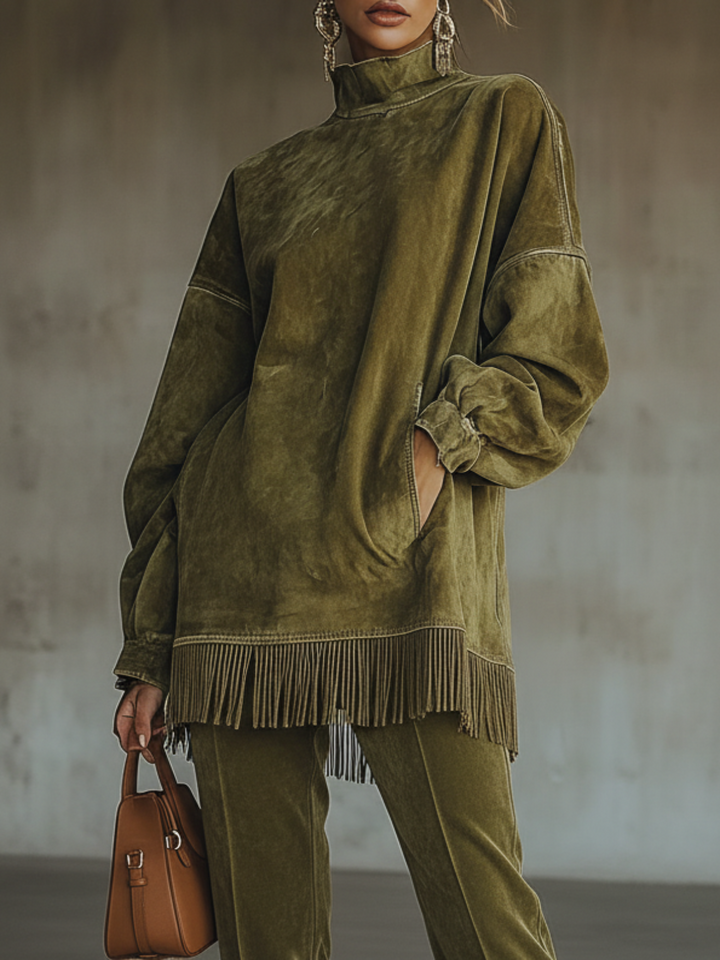 Brynhild™ - Kjole og sweater med rullekrave