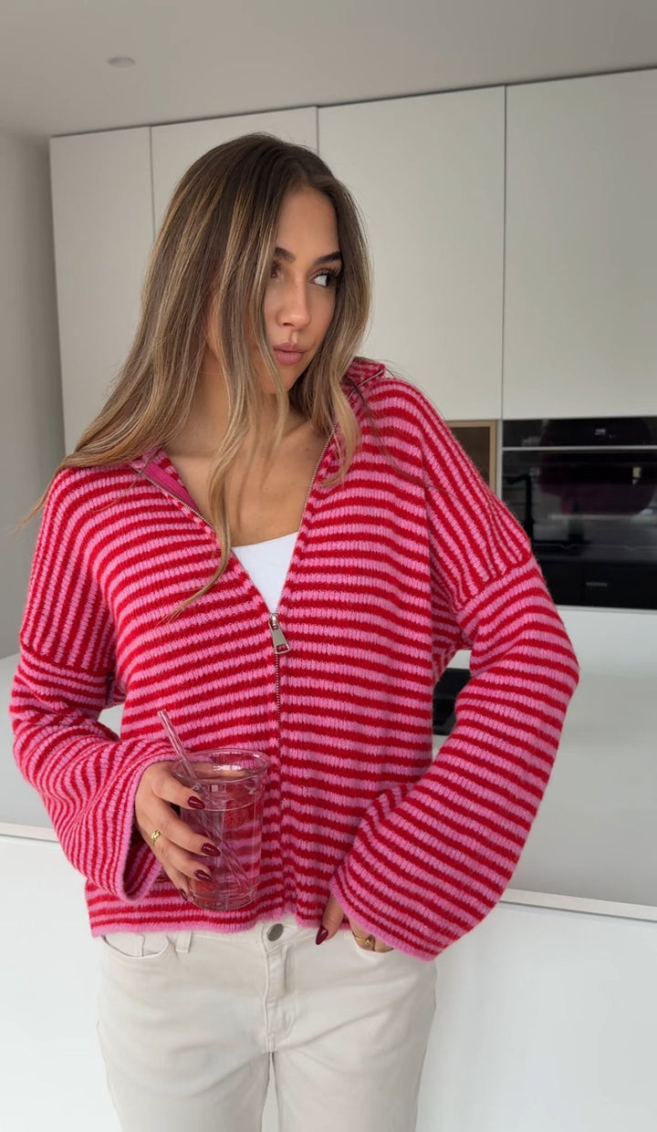 Edel | Stribet Cardigan