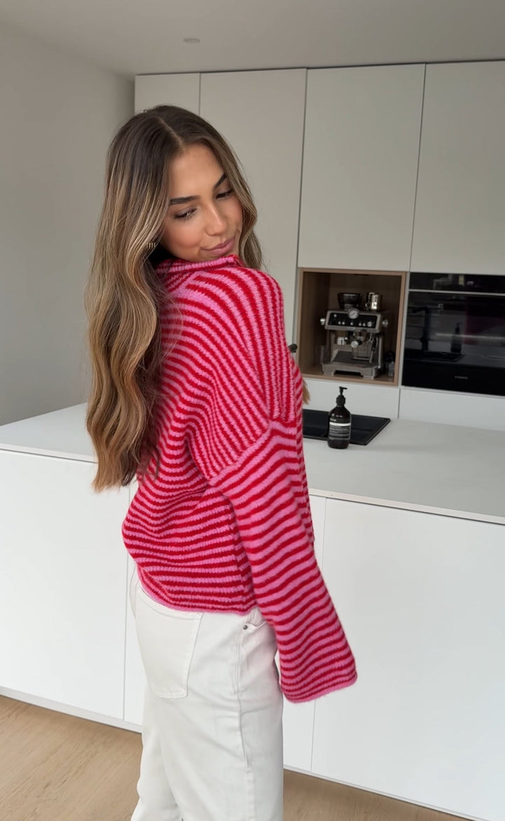 Edel | Stribet Cardigan