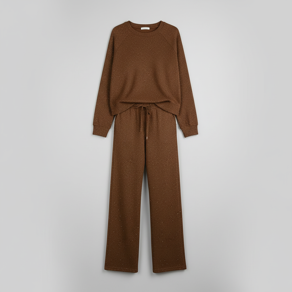 Freyja - Sæt med glimmerbukser og sweater