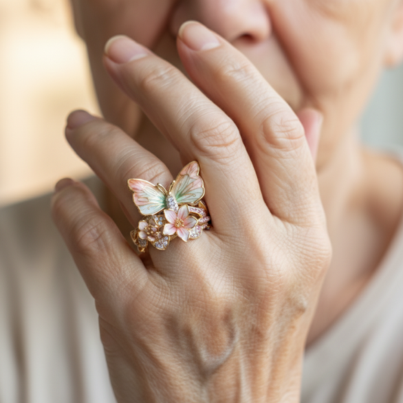 Klar Sommerfugering fra Naturen med Zirkon