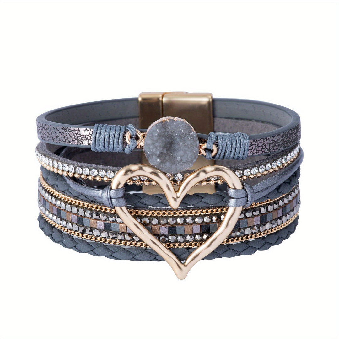 Boho Multilags Læderarmbånd