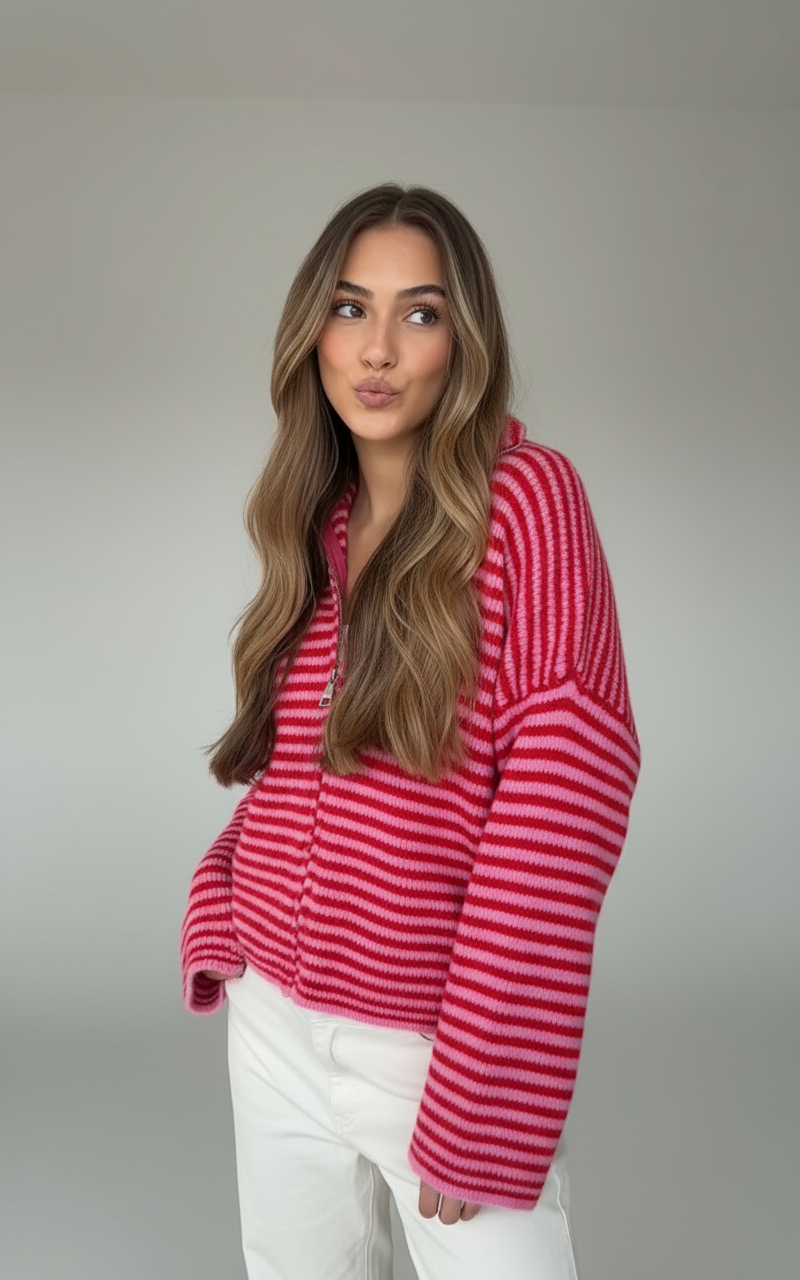 Edel | Stribet Cardigan