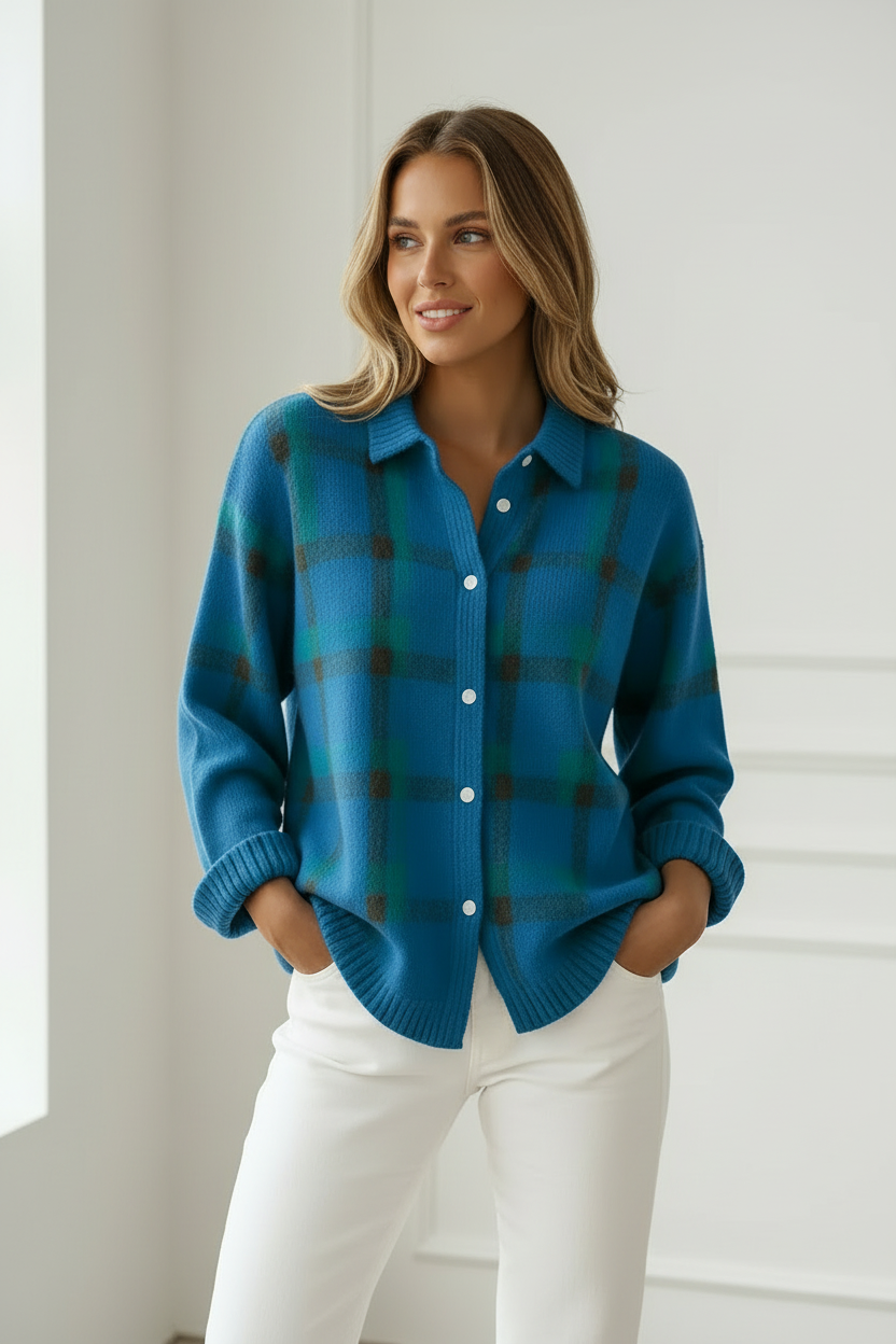 Thora™ | Flerfarvet cardigan i premiumstrik