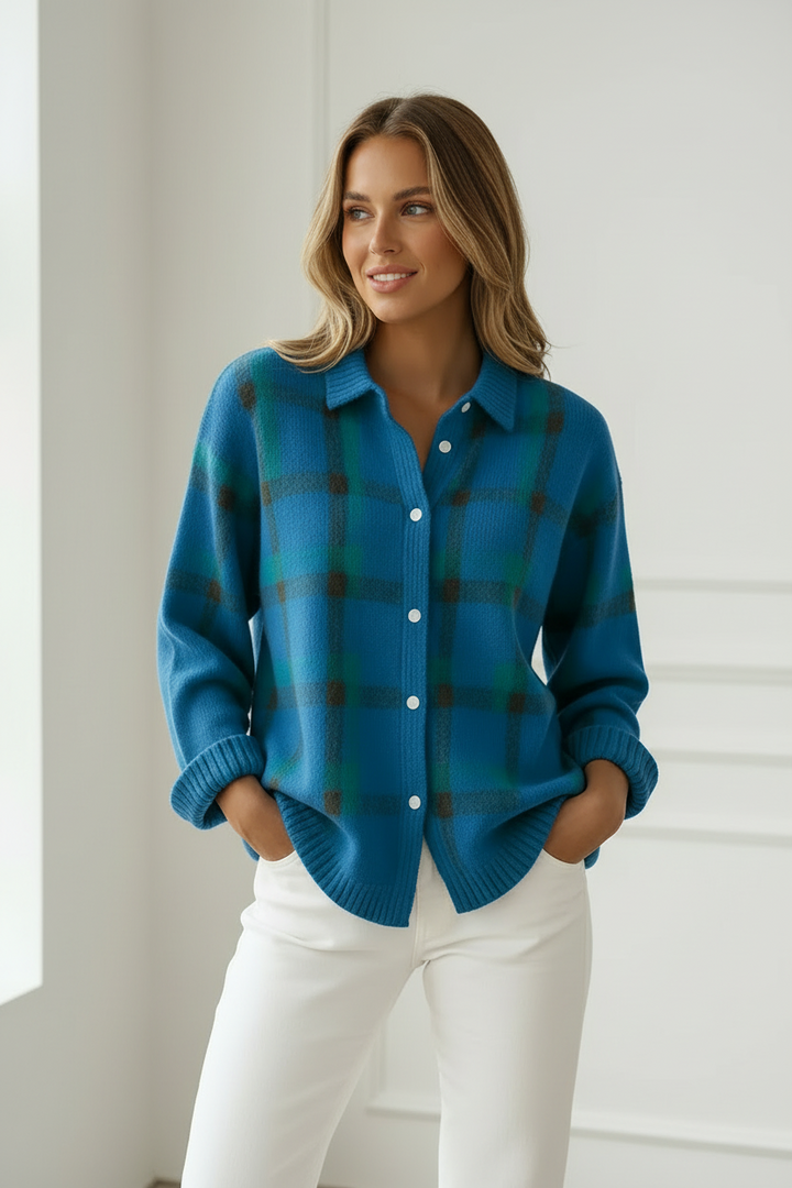 Thora™ | Flerfarvet cardigan i premiumstrik