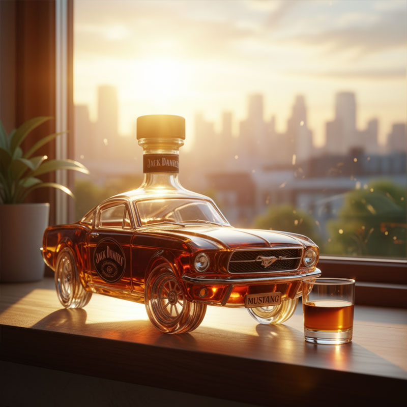 Whiskyflaske - Mustang Udgave