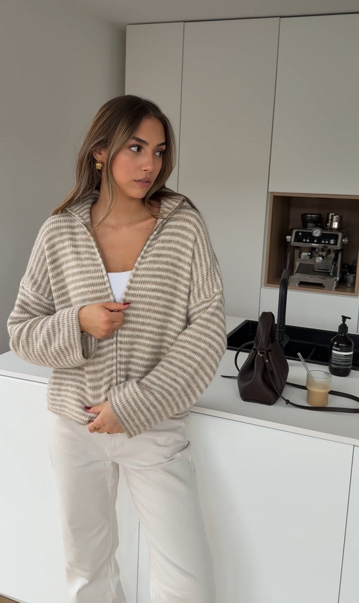 Edel | Stribet Cardigan