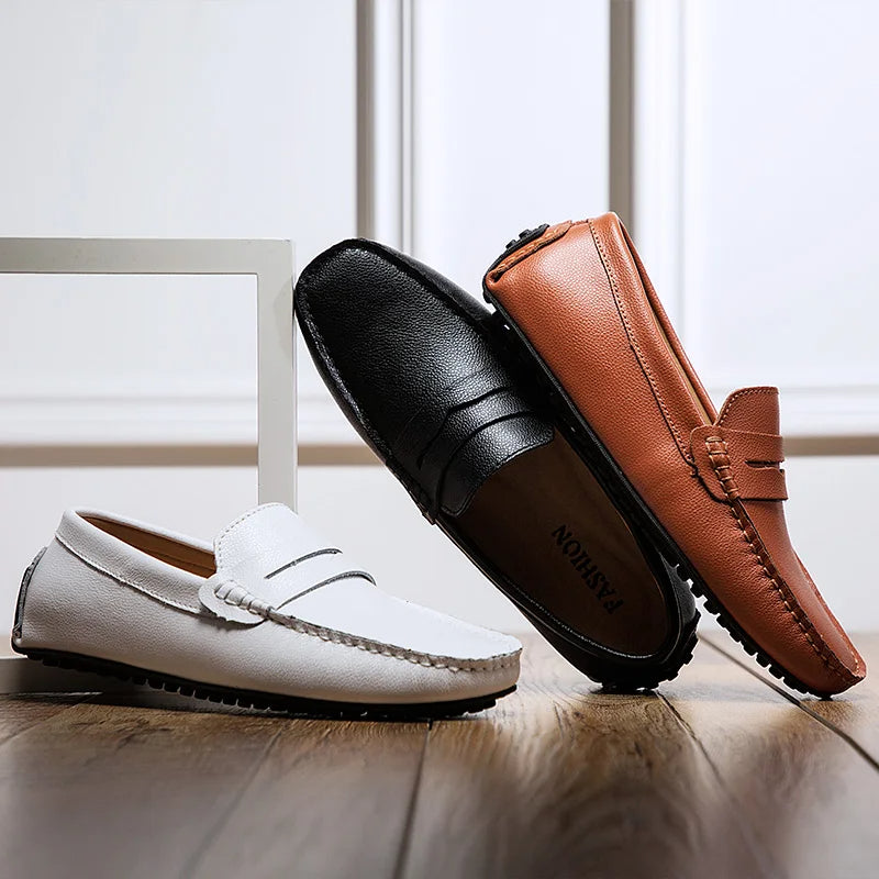 Afslappede Læder Sommer Loafers