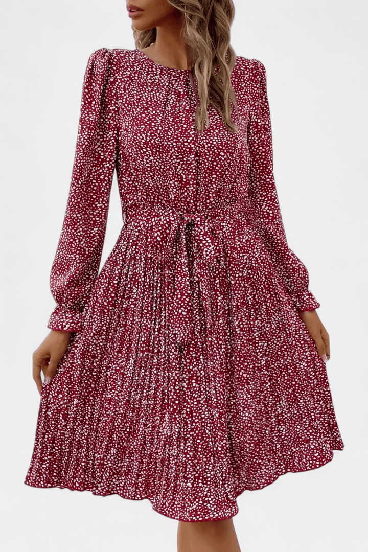 Agnes | Leopard plisseret