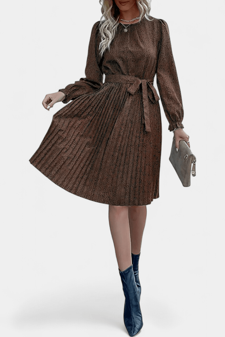 Agnes | Leopard plisseret