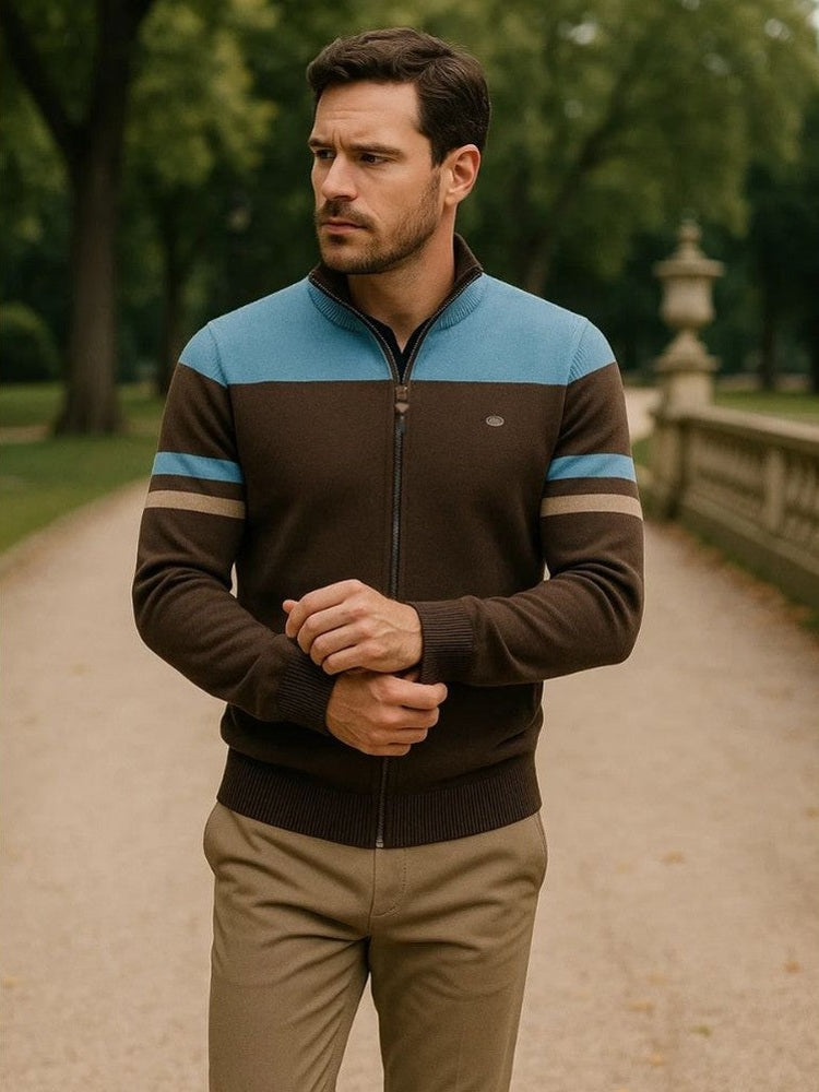 Anders™ | Strikcardigan med Lynlås