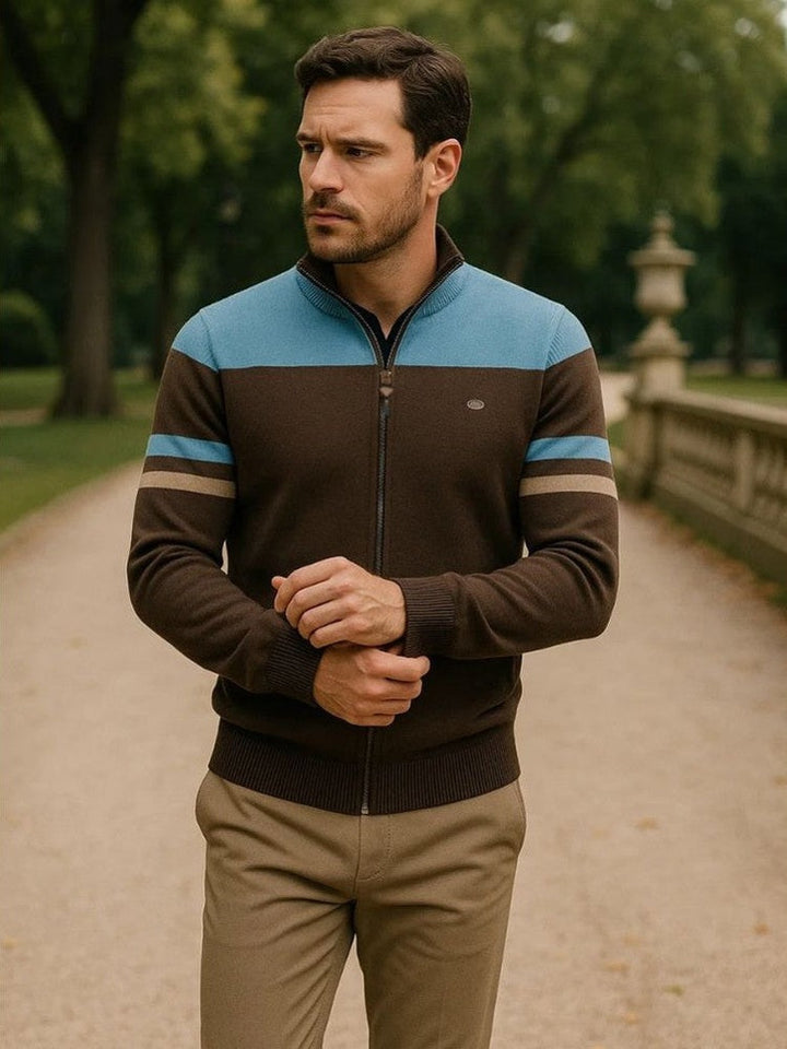 Anders™ | Strikcardigan med Lynlås