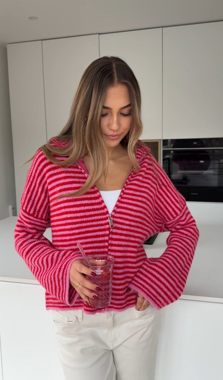 Edel | Stribet Cardigan