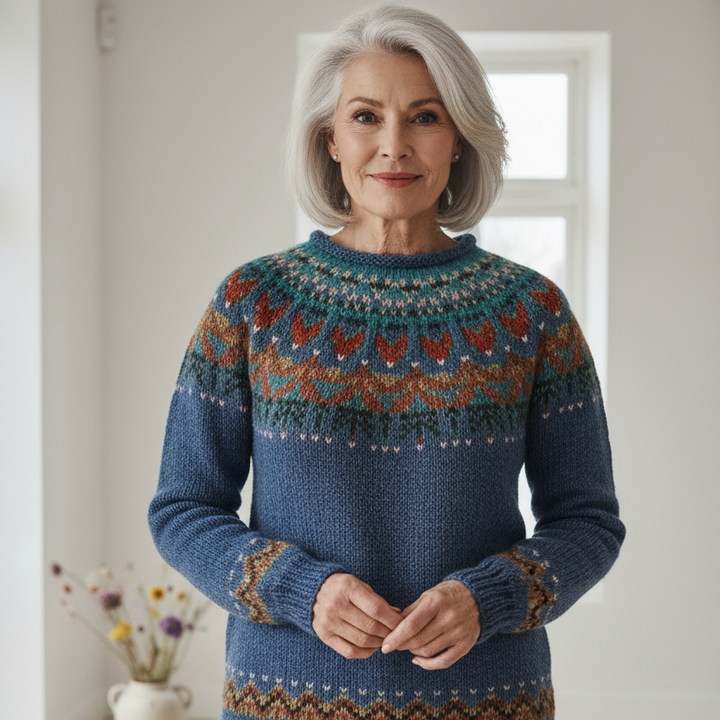 Imogen – Strikkede sweater med traditionelt mønster
