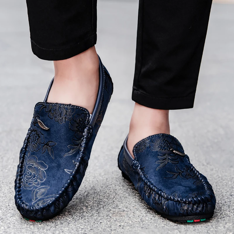 Blomster Læder Loafers