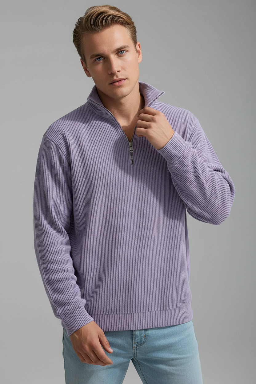 Viggo™ | Old Money sweater med halv lynlås