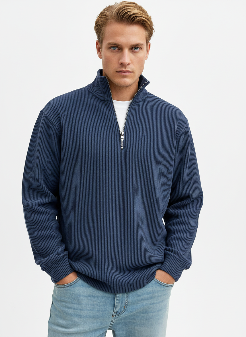 Viggo™ | Old Money sweater med halv lynlås