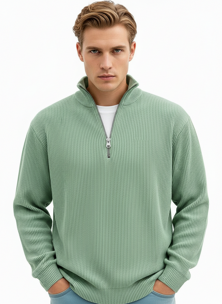 Viggo™ | Old Money sweater med halv lynlås