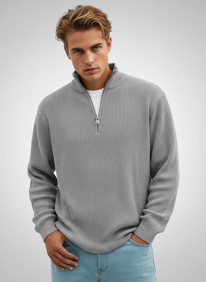 Viggo™ | Old Money sweater med halv lynlås