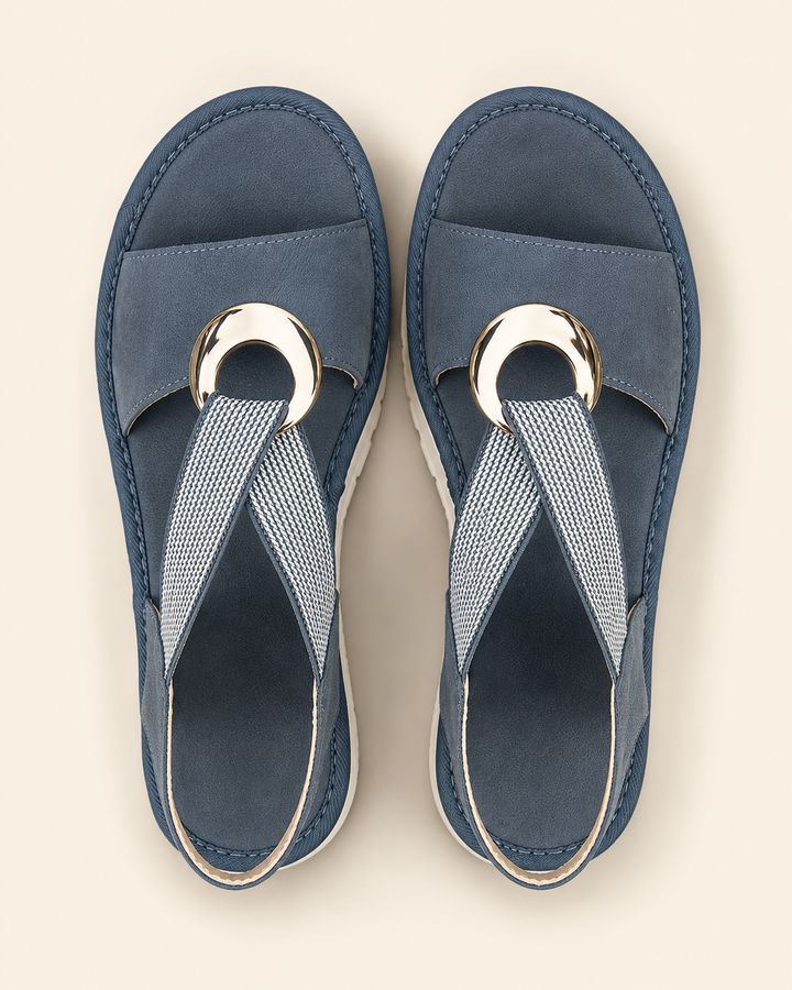 Mette - Komfortable sandaler med stabil sål og gyldent detalje