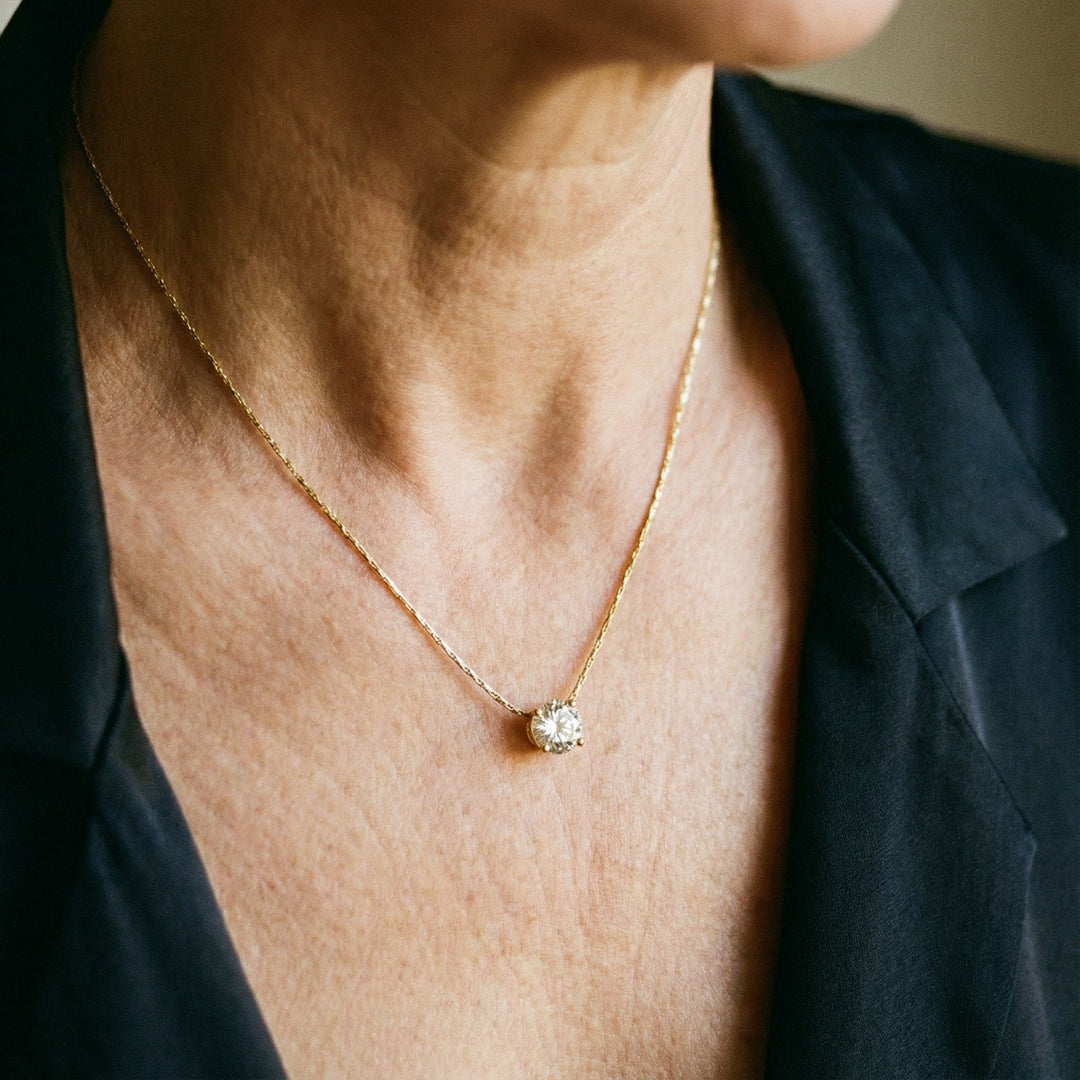 Guldkæde med diamanter