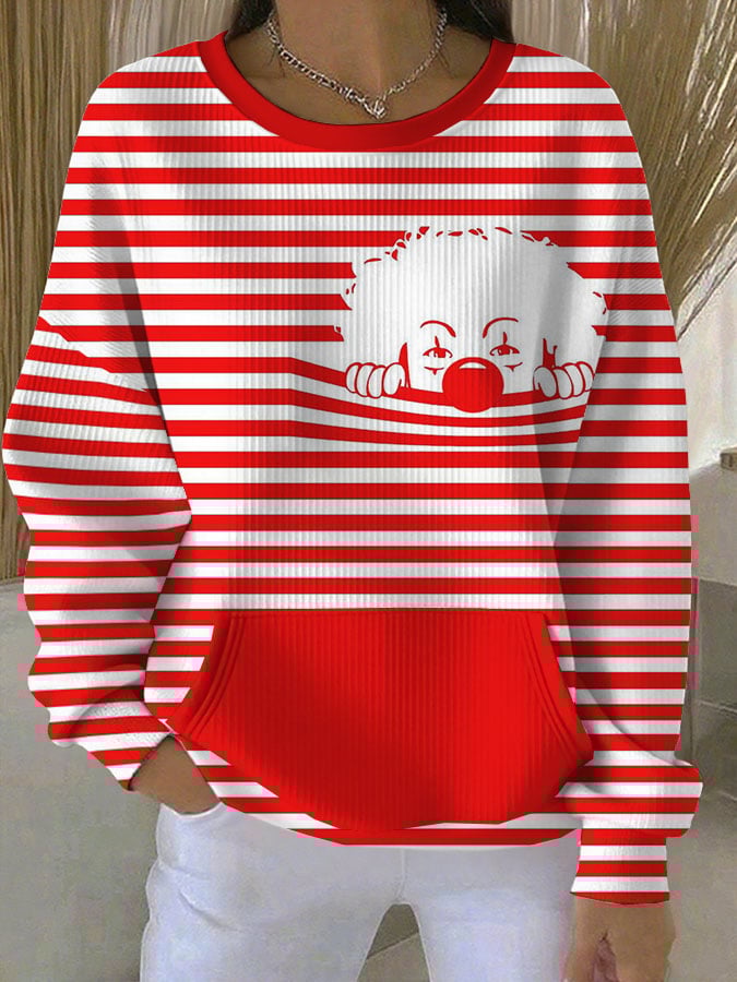 Dame Sweatshirt med Retro-Kölner Karnevals-Print