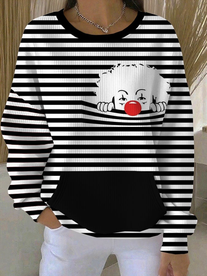 Dame Sweatshirt med Retro-Kölner Karnevals-Print