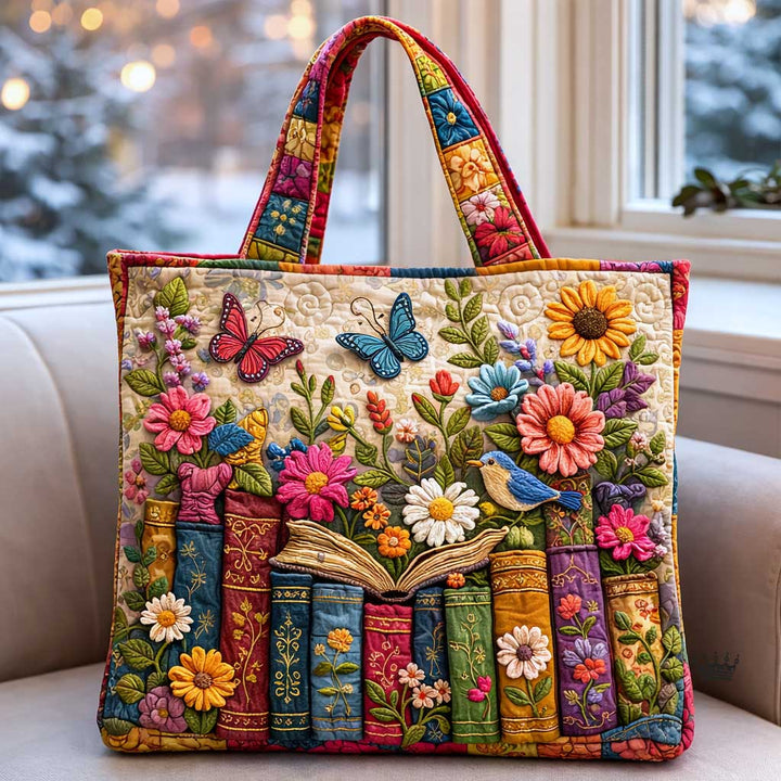 Håndlavet taske - Blomster og sider