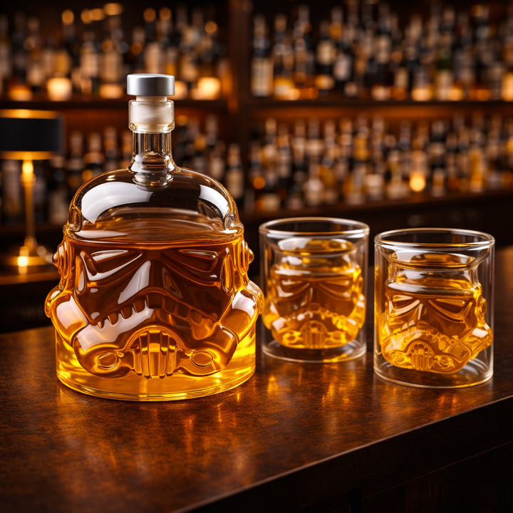 Whiskyflaske - Udgave: sæt med flasker og glas