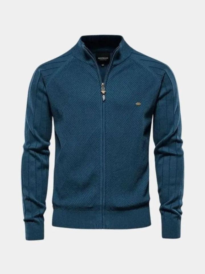 Jacquard™ | Strikcardigan med Lynlås