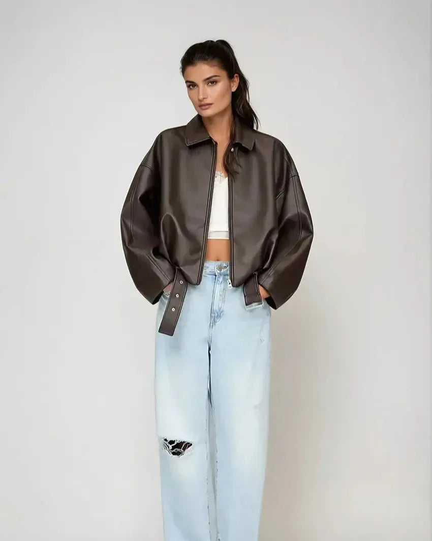 Louise | Vegansk Læderjakke