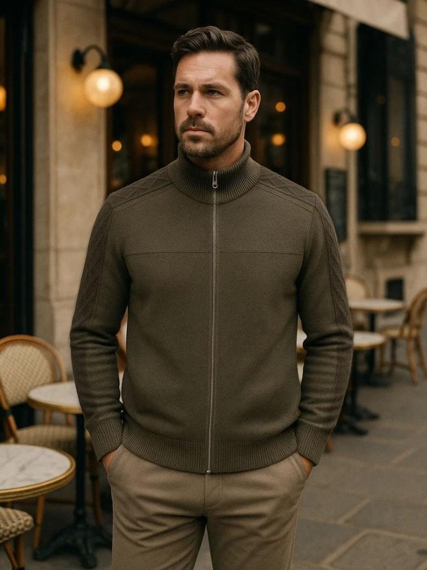 Magnus™ | Cashmere Trøje med Lynlås