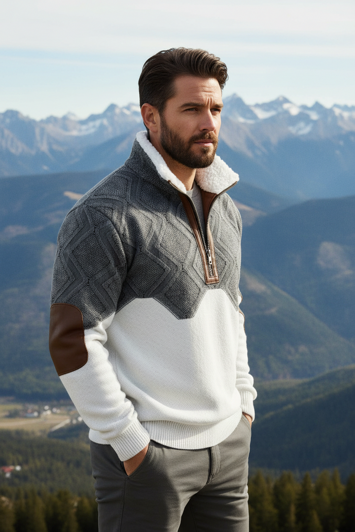 Bram - Lynlåstrøje med høj pelskant