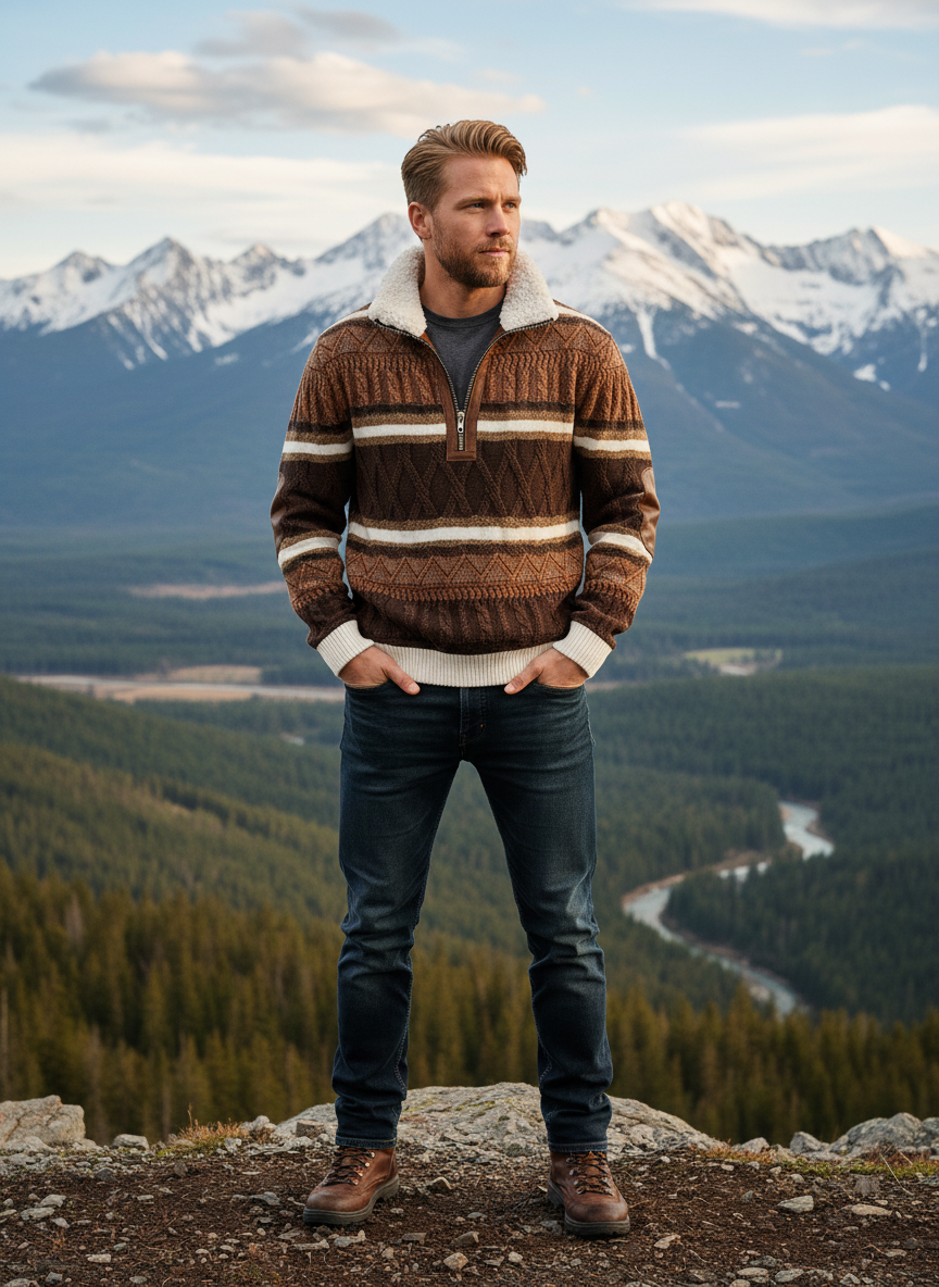 Bram - Lynlåstrøje med høj pelskant