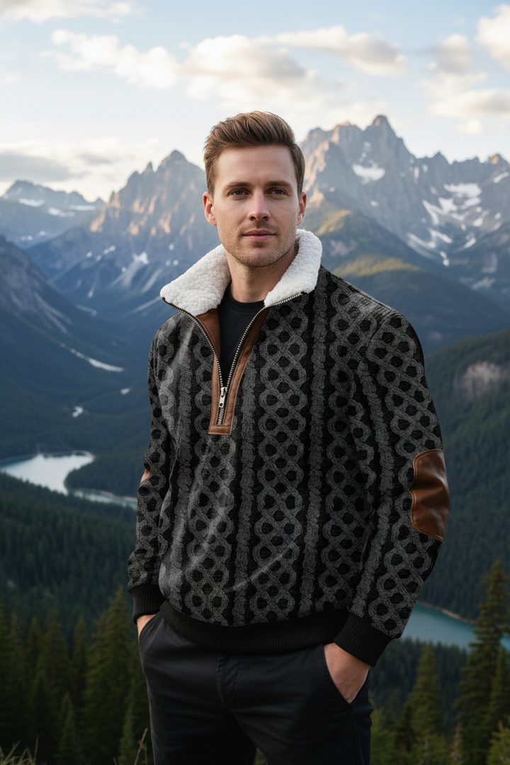 Bram - Lynlåstrøje med høj pelskant