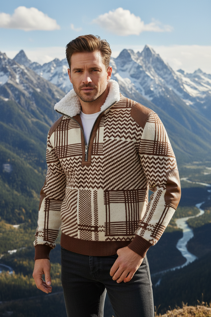 Bram - Lynlåstrøje med høj pelskant