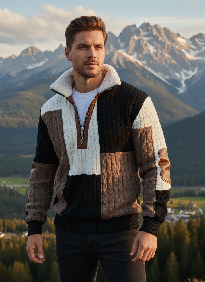 Bram - Lynlåstrøje med høj pelskant