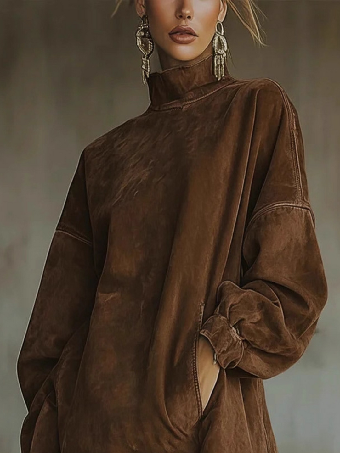 Brynhild™ - Kjole og sweater med rullekrave