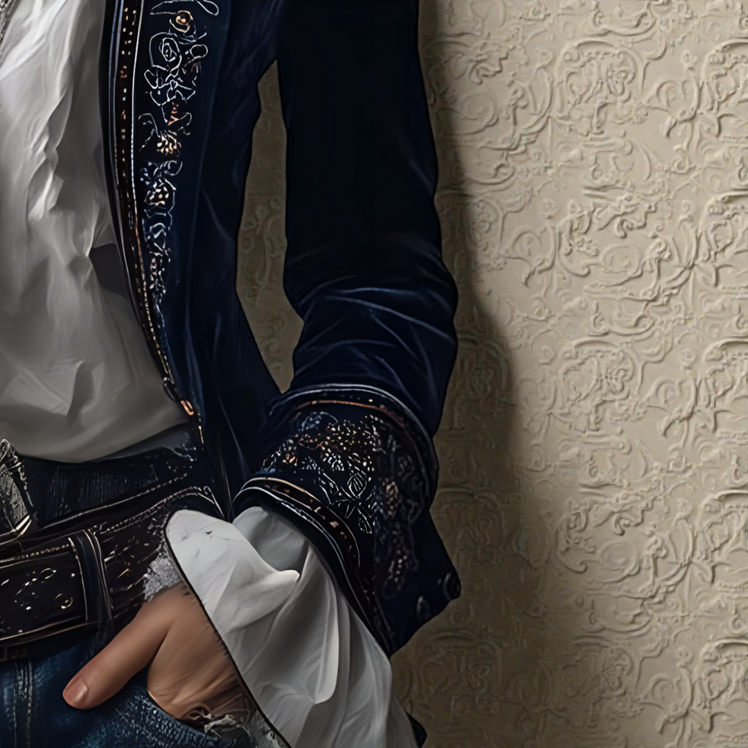 Liva™ | Broderet fløjlsfrakke