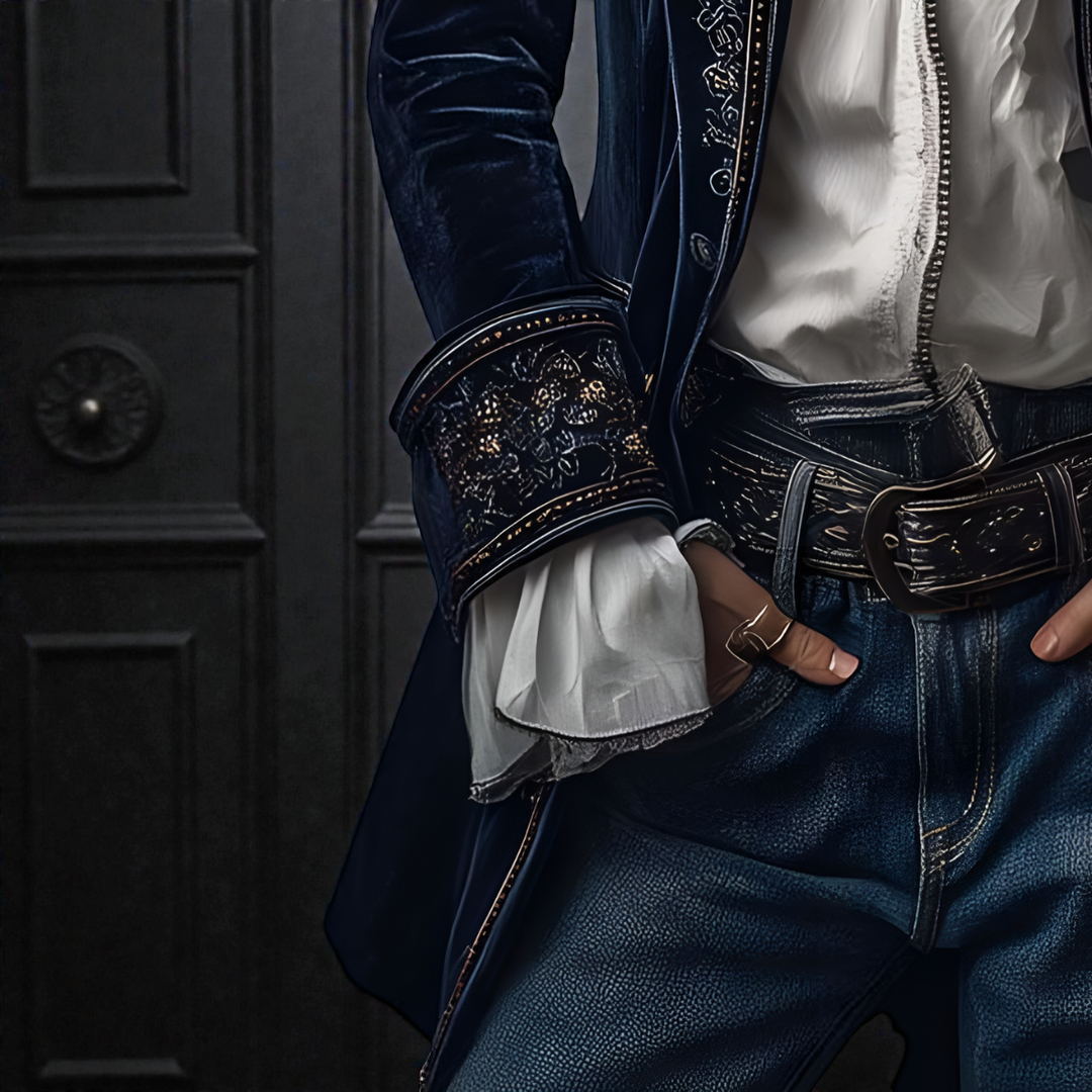 Liva™ | Broderet fløjlsfrakke