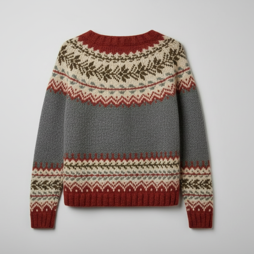 Nelia™ | Strikkede cardigan med klassisk vintermønster