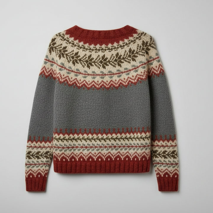 Nelia™ | Strikkede cardigan med klassisk vintermønster