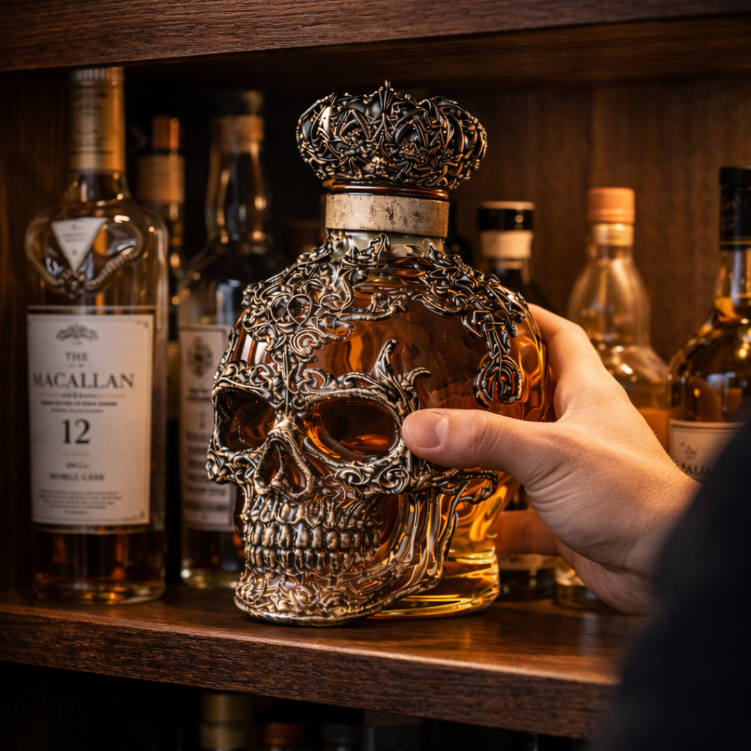 Whiskyflaske - Dødningehovedudgave