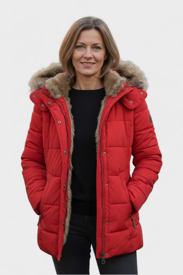 Thilde™ | Frakke med blødt pelsfor
