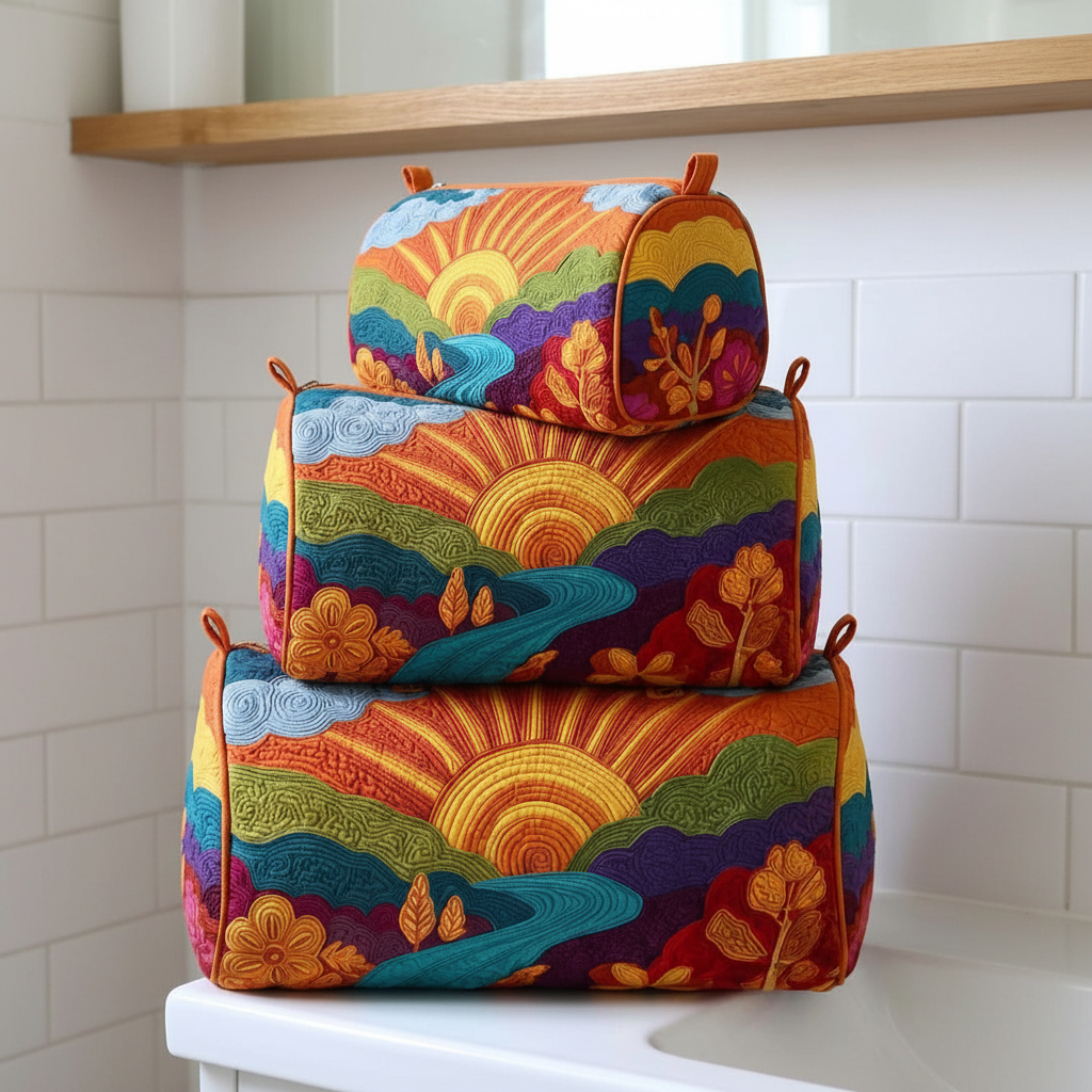 Bolsas acolchoadas empilhadas