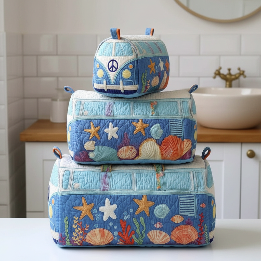 Bolsas VW com conchas e estrelas-do-mar