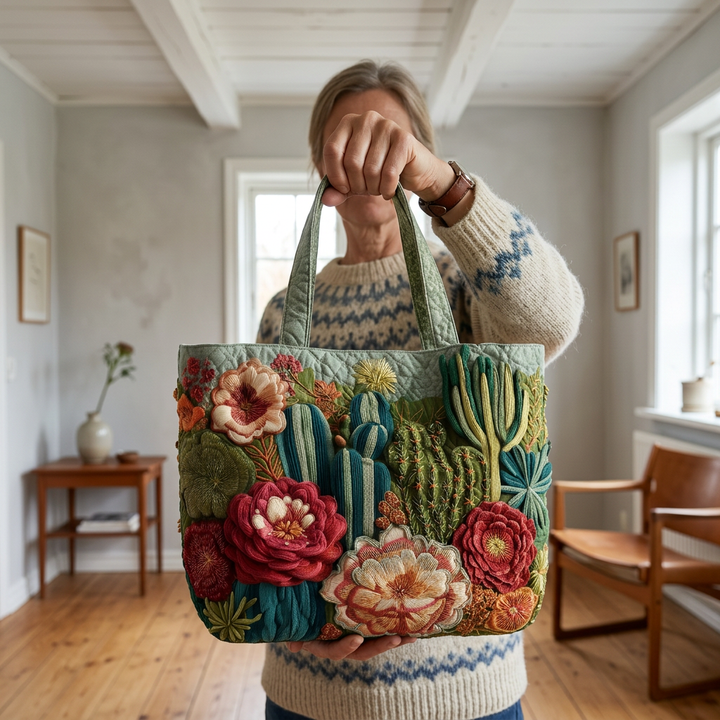 Håndlavet taske - Ørkenblomster
