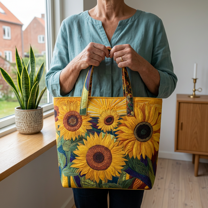 Håndlavet taske - Solsikker i solen